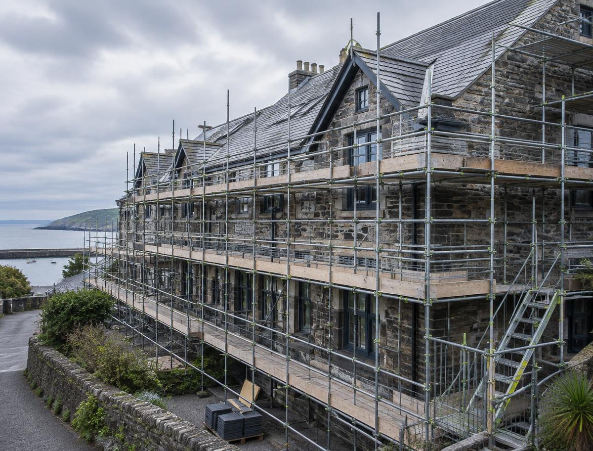 Commercial scaffolding project